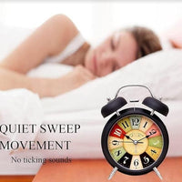 Metal European Style Vintage Silent Table Desk Alarm Clock