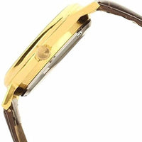 Unique Gold Dial Leather Analog Watch - for Men