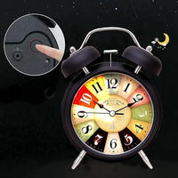 Metal European Style Vintage Silent Table Desk Alarm Clock